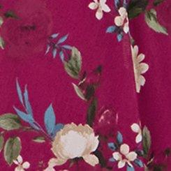 Retro Chic Flocked Mesh Belted Dress, CORRIE FLORAL BURGUNDY, swatch