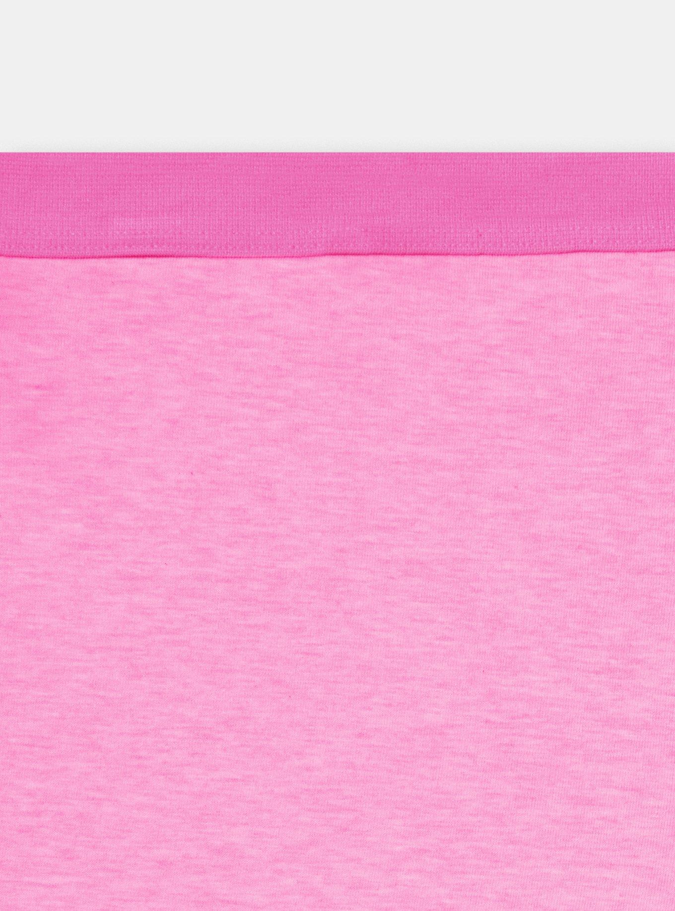 Cotton High-Rise Shortie Panty, FUCHSIA HEATHER, alternate