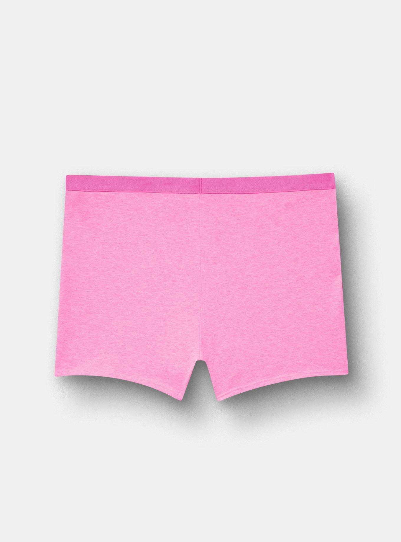 Cotton High-Rise Shortie Panty, FUCHSIA HEATHER, alternate