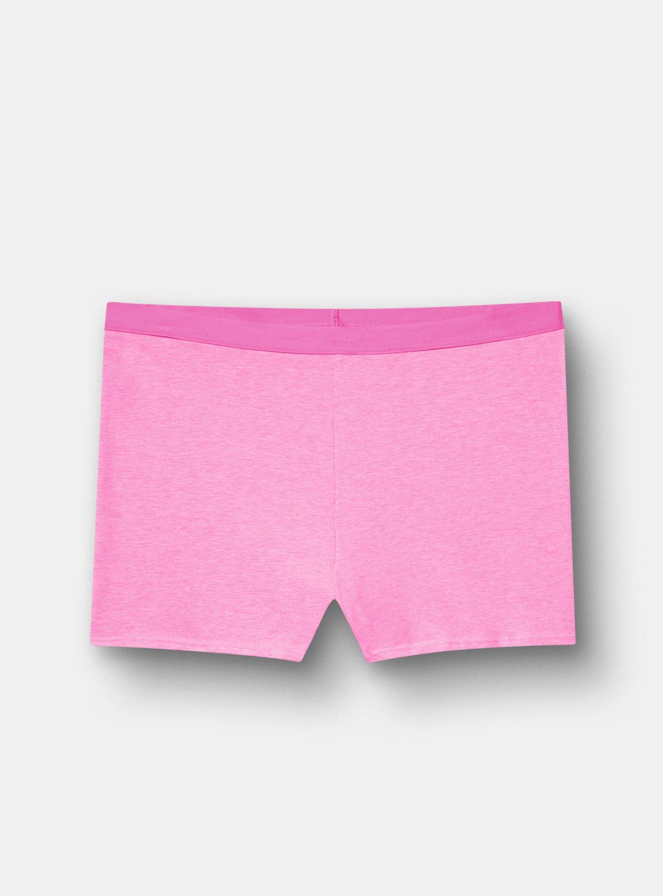 Cotton High-Rise Shortie Panty, FUCHSIA HEATHER, hi-res