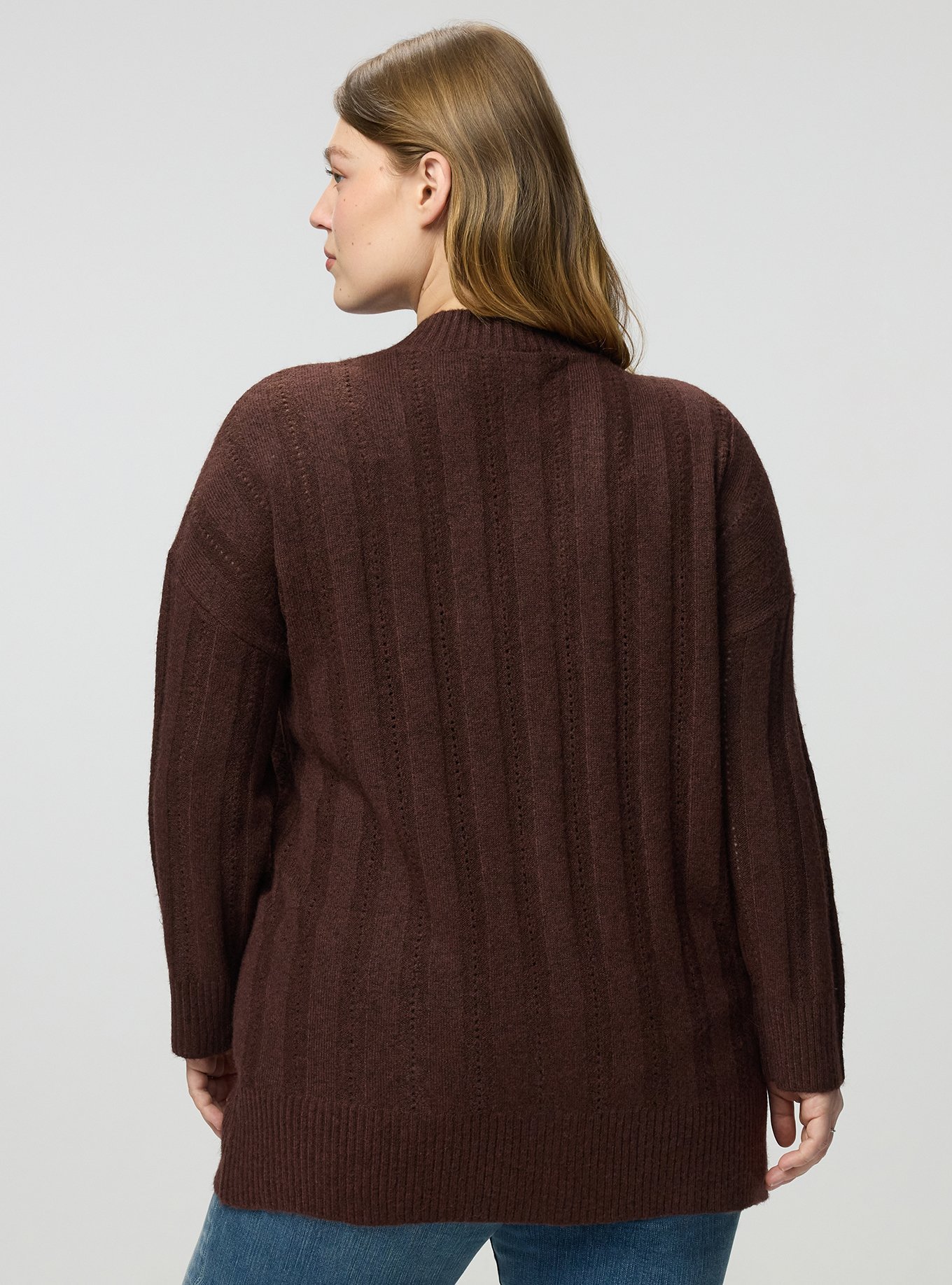Boyfriend Cardigan, DEEP MAHOGAHNY, alternate