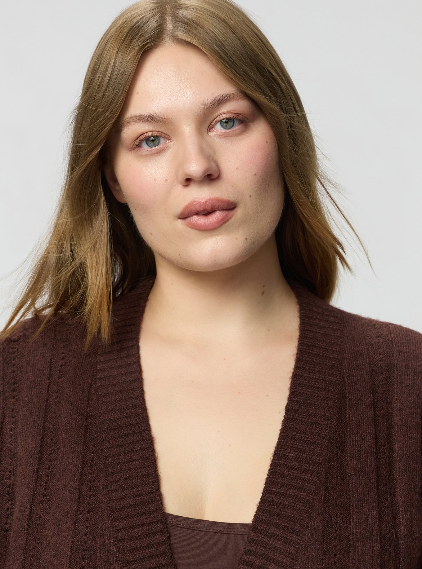 Boyfriend Cardigan, DEEP MAHOGAHNY, alternate
