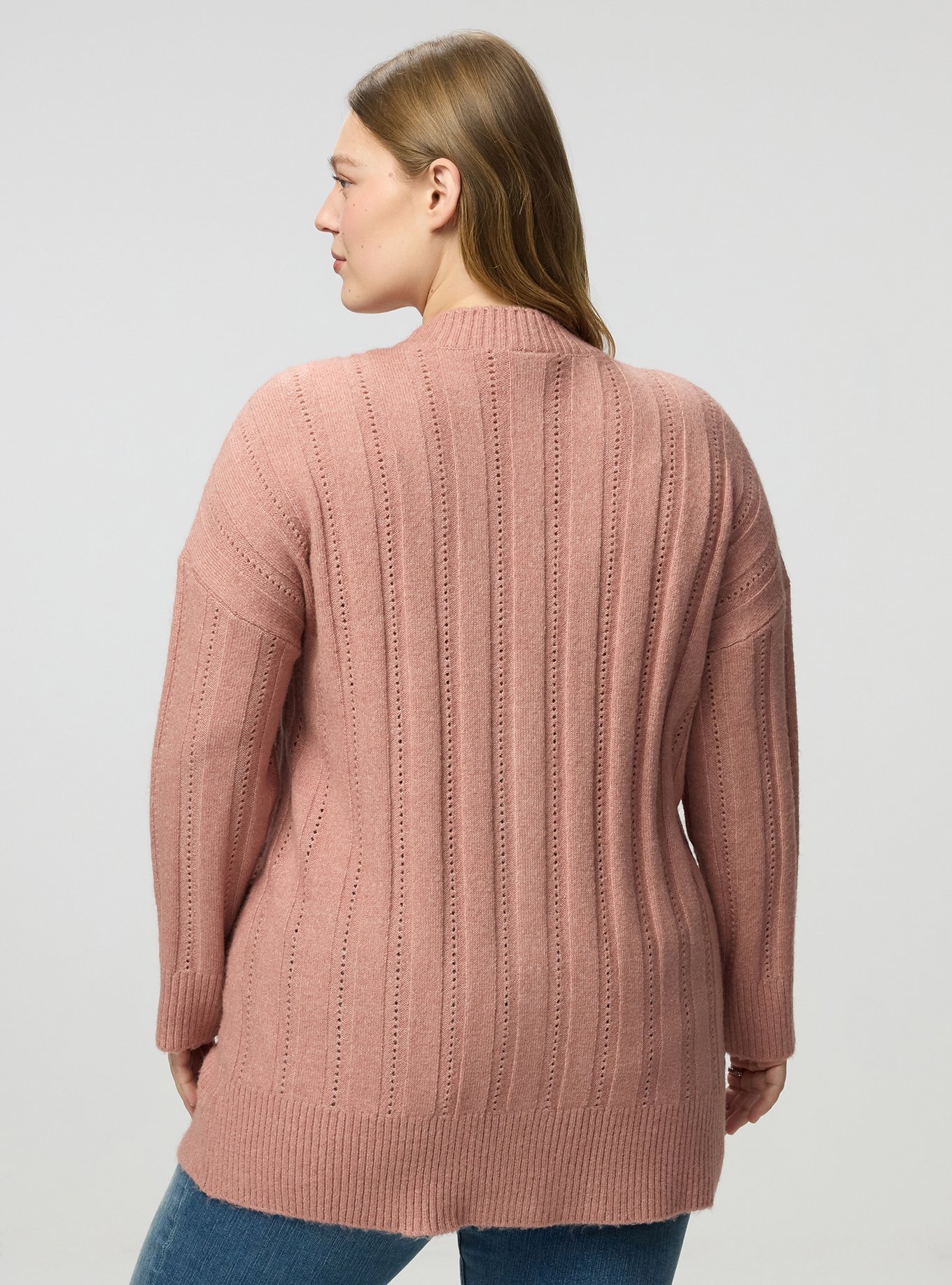 Boyfriend Cardigan, BLUSH PINK VEGAN CASHMERE, alternate