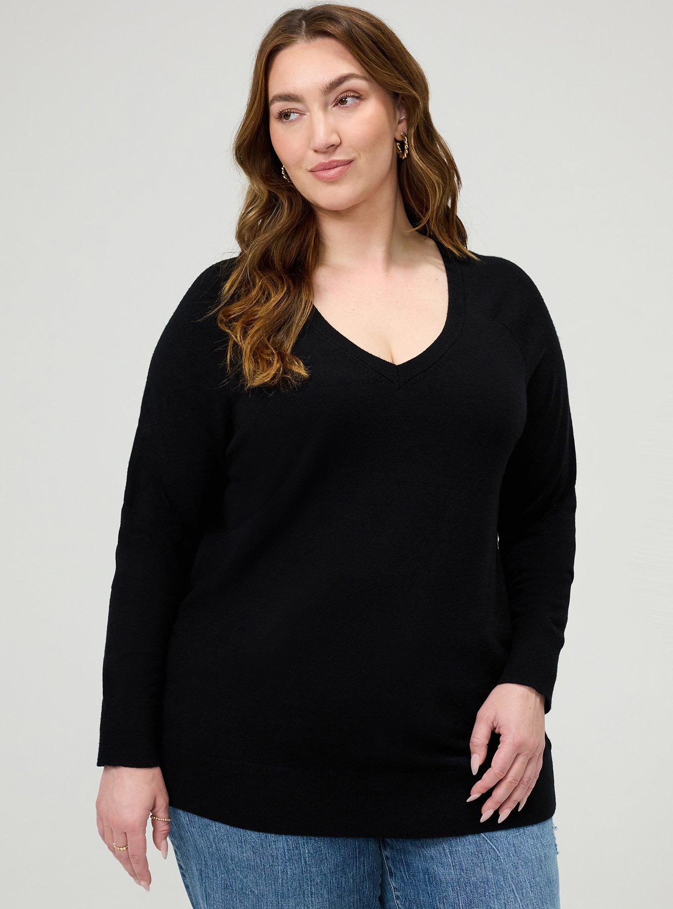 Everyday Soft Pullover Sweater, DEEP BLACK, hi-res