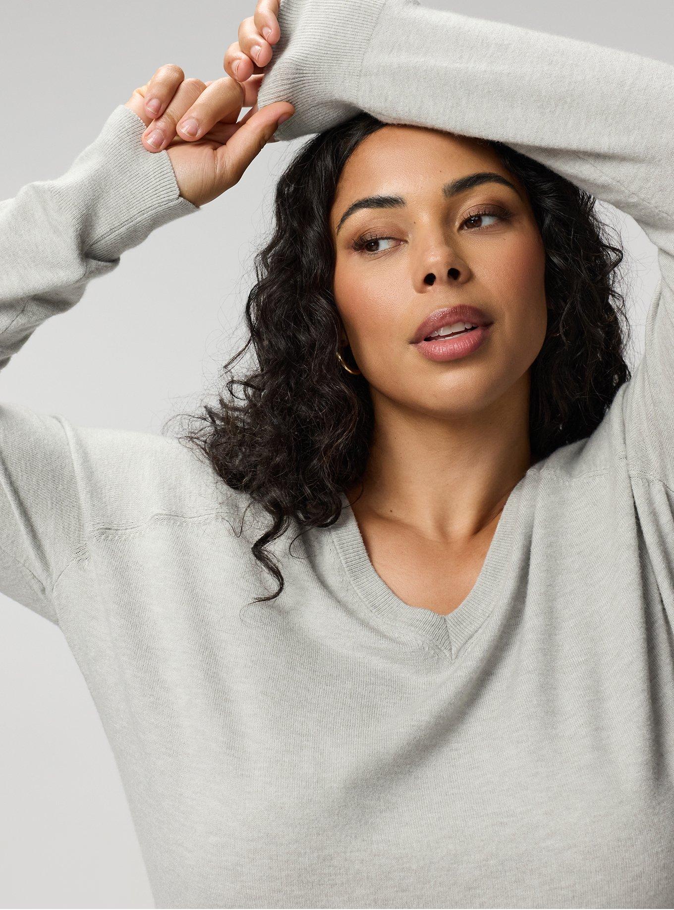 Everyday Soft Pullover Sweater, LIGHTEST HEATHER GREY, alternate