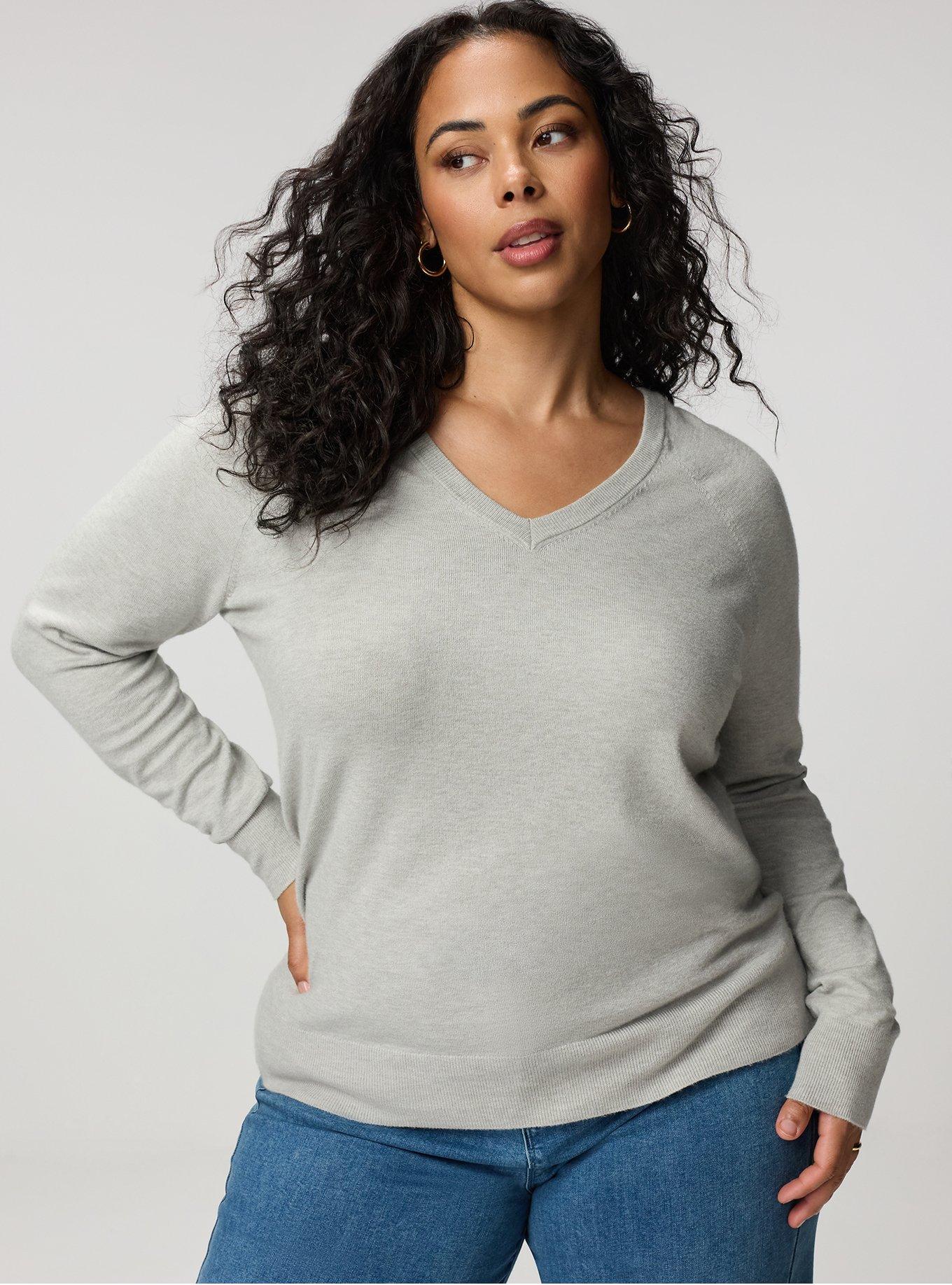 Everyday Soft Pullover Sweater, LIGHTEST HEATHER GREY, hi-res