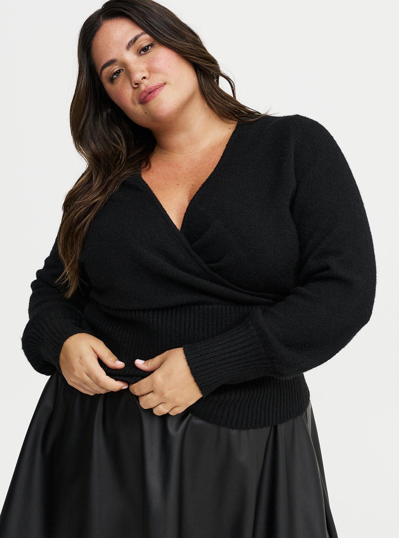 Vegan Cashmere Surplice Sweater