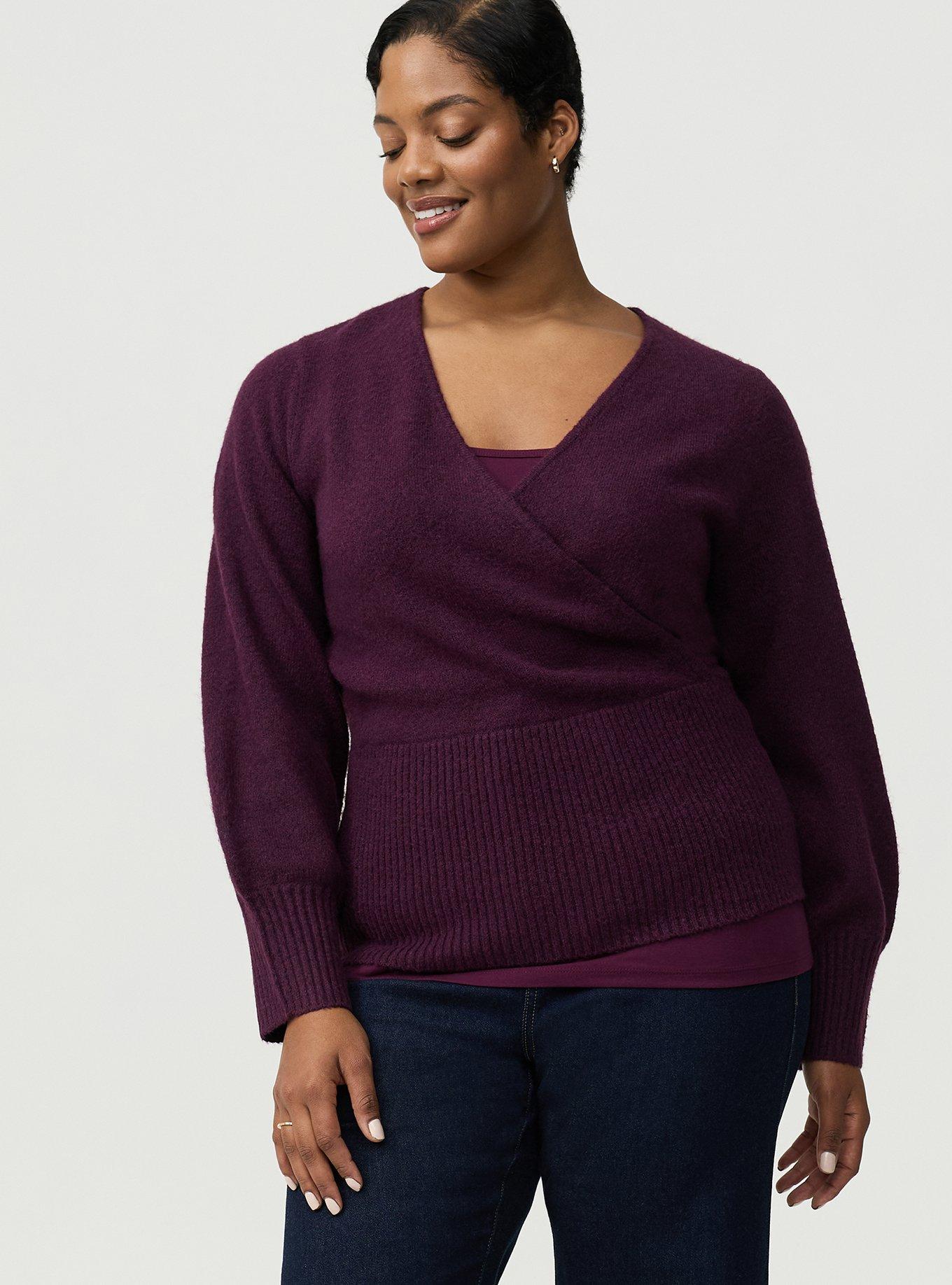 トップス Corgi Cashmere V-neck Sweater Corgi Cashmere V-Neck Sweater - Purple Knitwear, Clothing