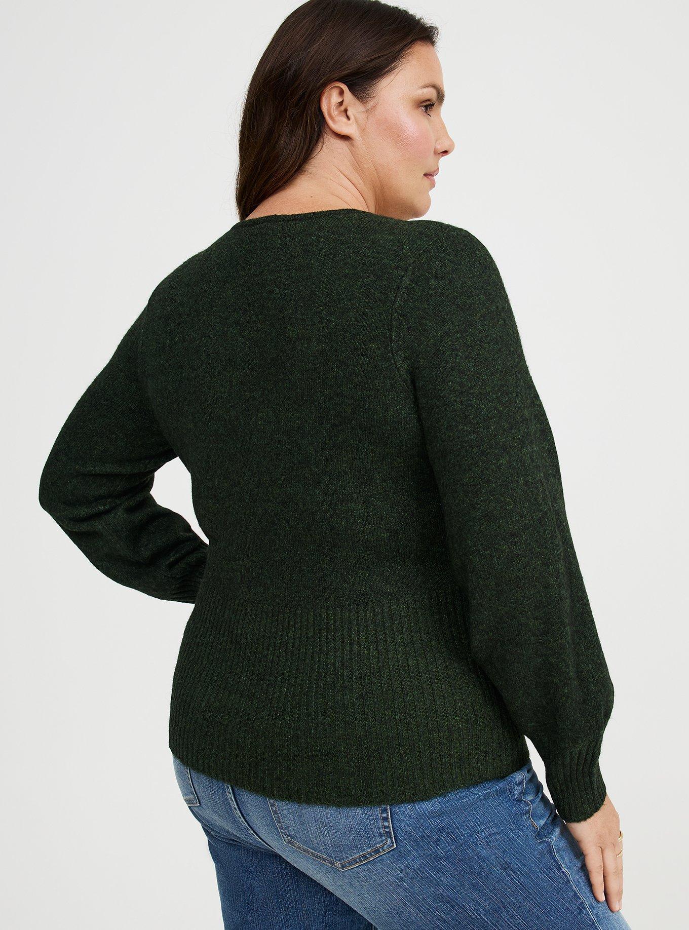 Vegan Cashmere Surplice Sweater
