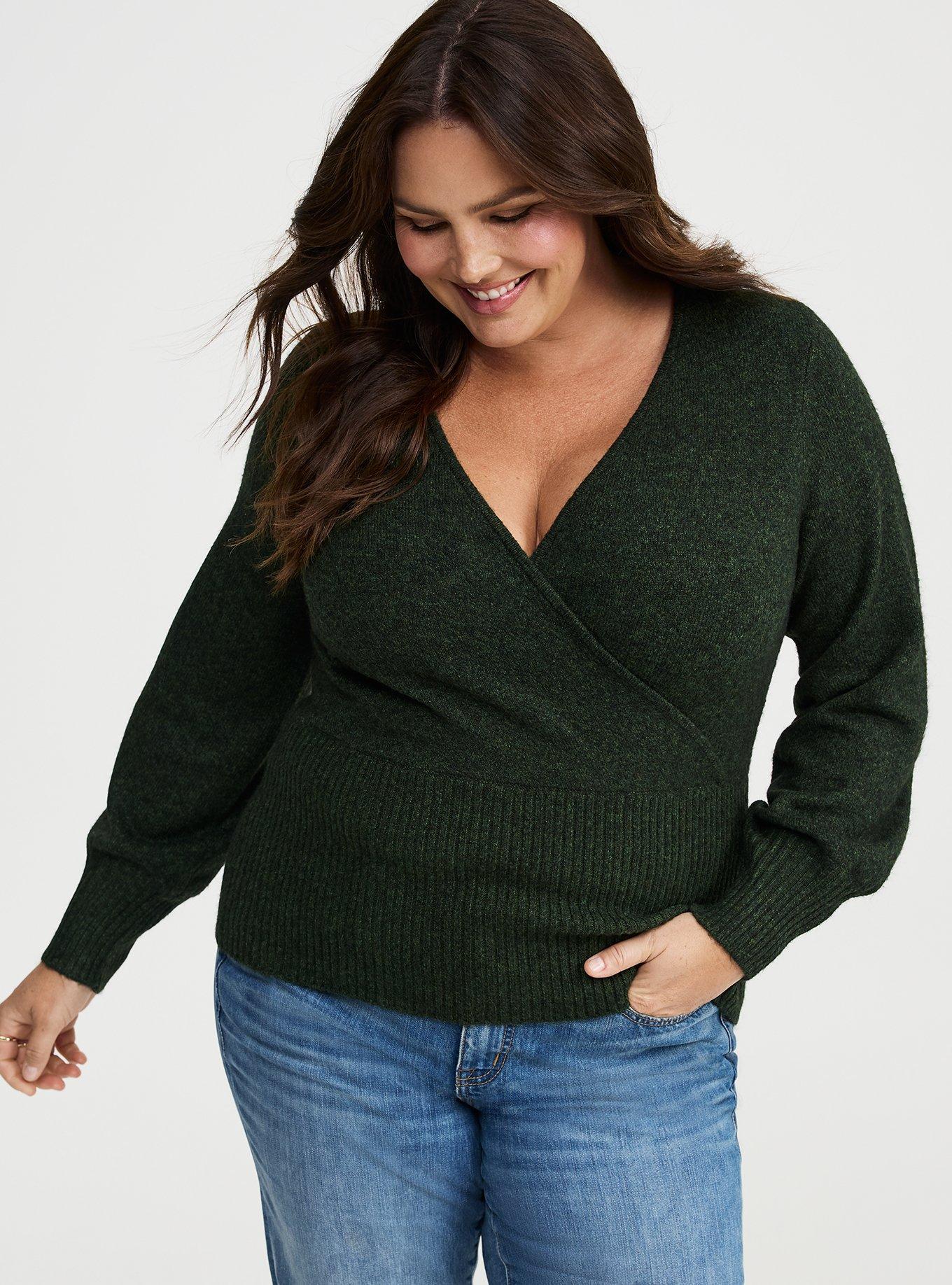 Vegan Cashmere Surplice Sweater