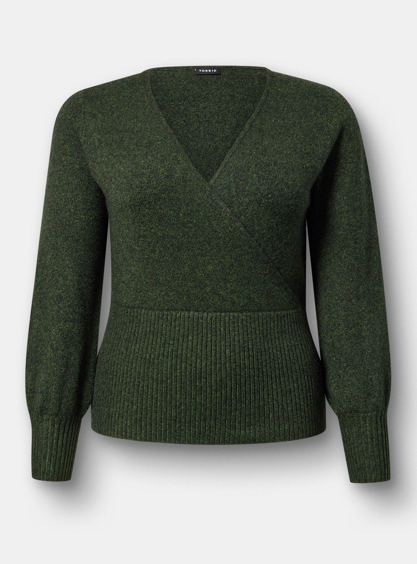 Vegan Cashmere Surplice Sweater