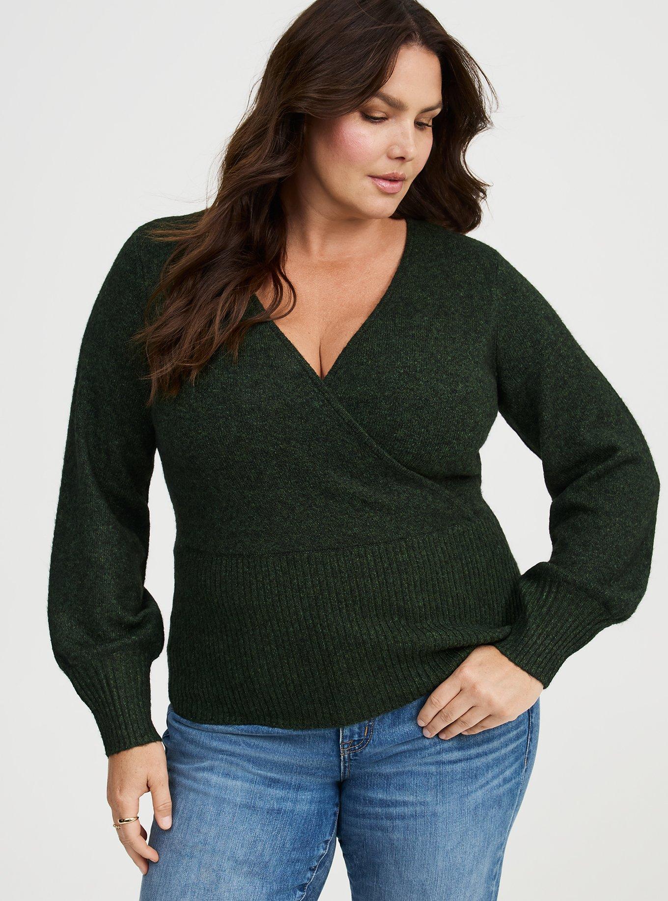 Vegan Cashmere Surplice Sweater