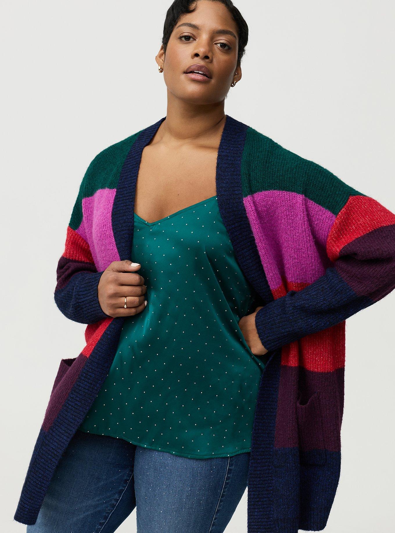 Vegan Cashmere Open-Front Cardigan