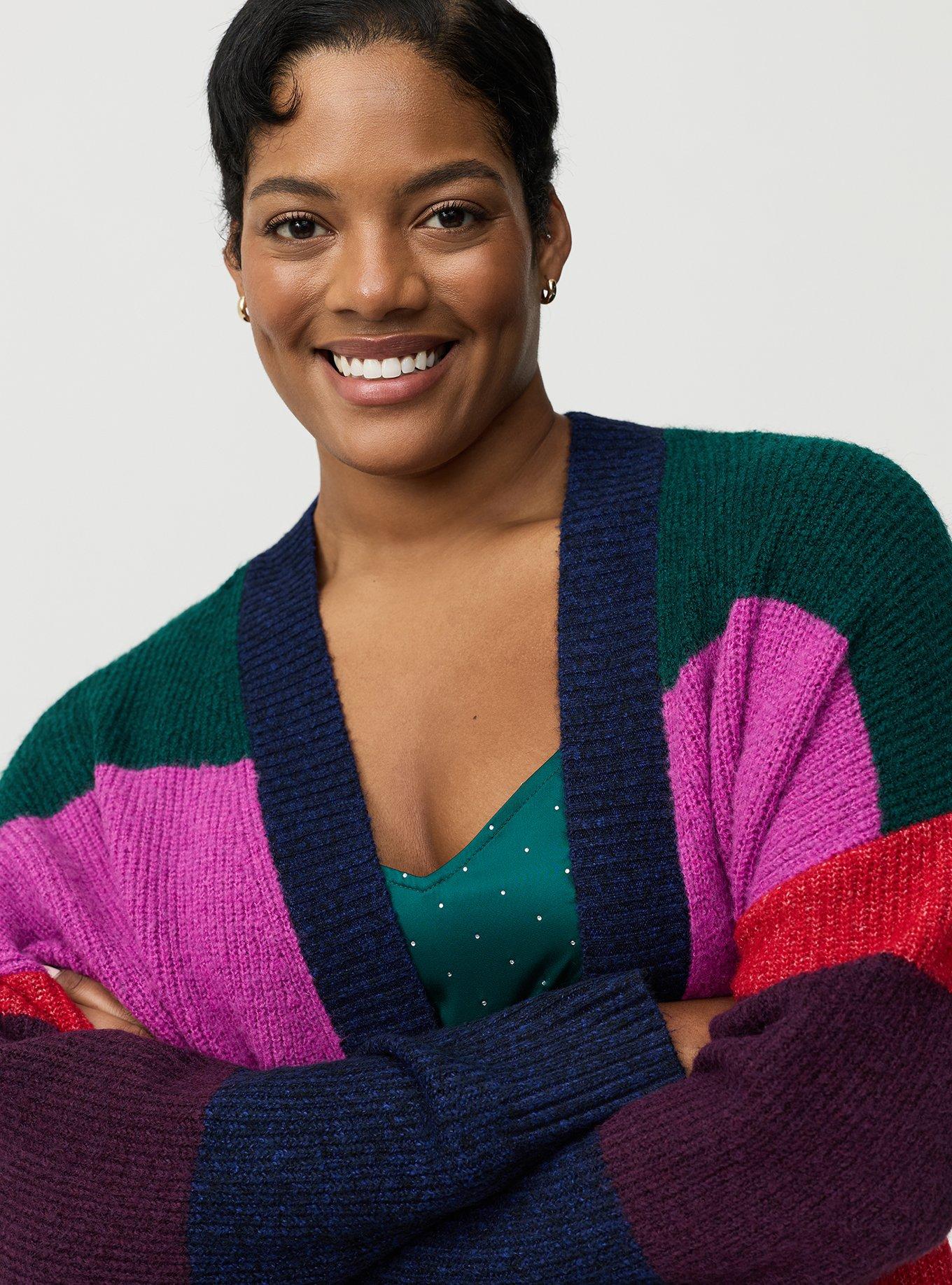 Vegan Cashmere Open-Front Cardigan