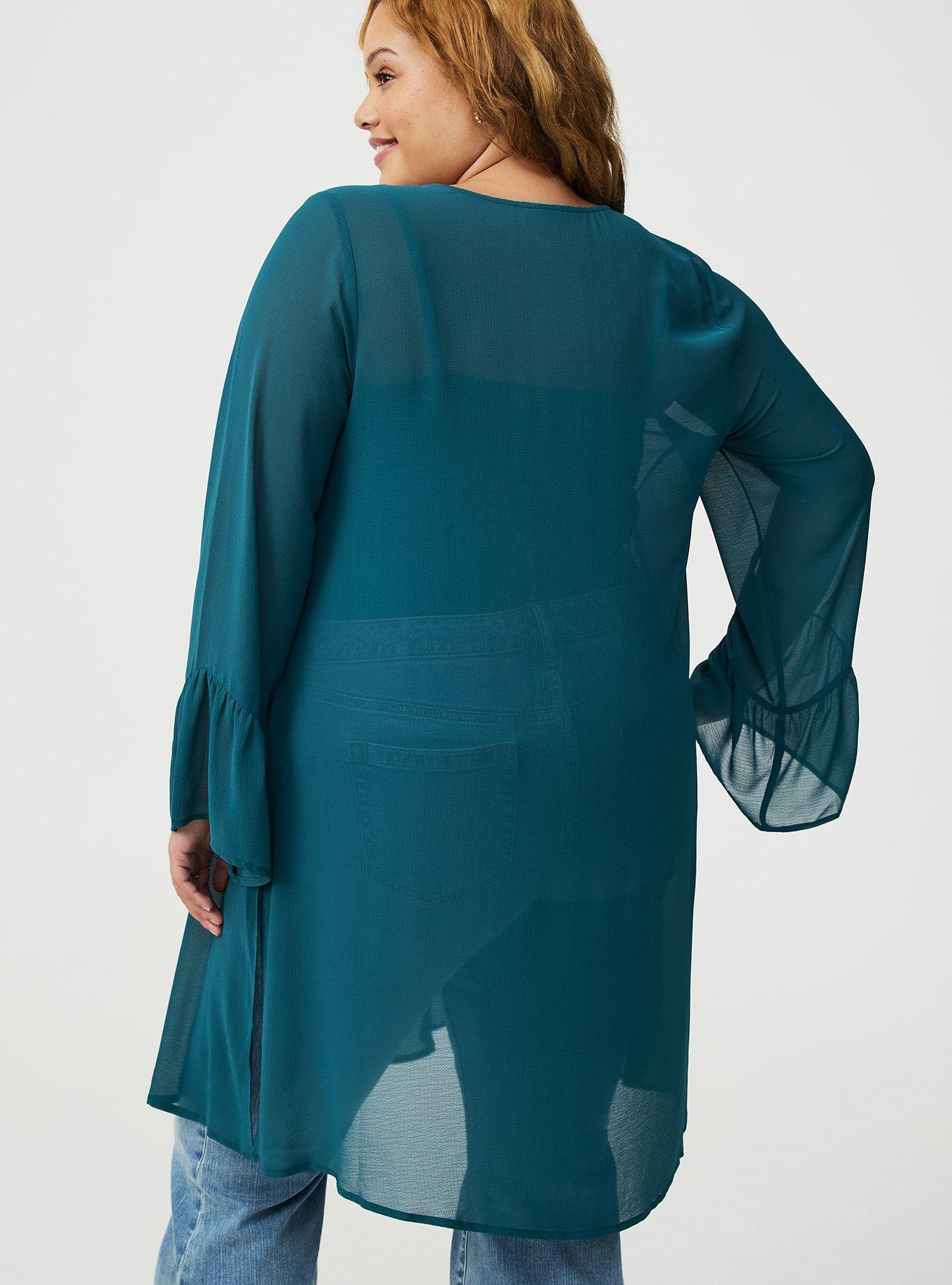 V-Neck Ruffle Tunic
