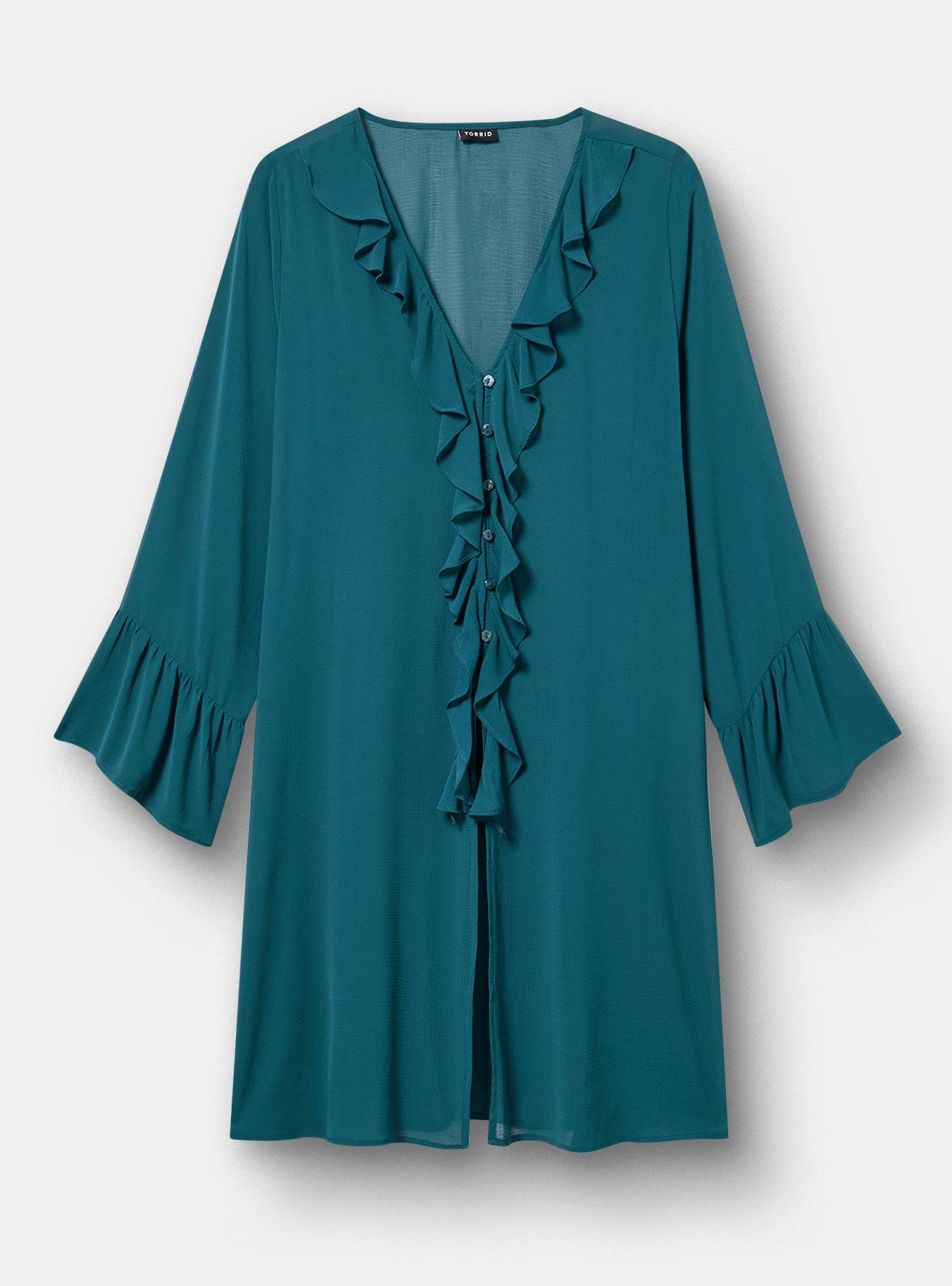 V-Neck Ruffle Tunic