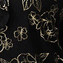 Plus Size V-Neck Ruffle Tunic, BRILLIANCE FLORAL, swatch