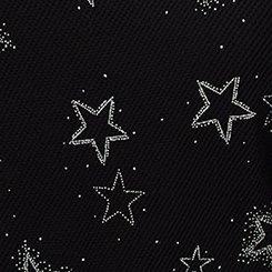 Baby Waffle Long Sleeve Sleep Top, DAINTY DOT STARS DEEP BLACK, swatch