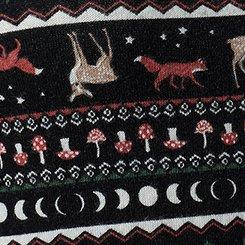 Plus Size Super Soft Plush Cami Sleep Gown, FOX FAIR ISLE BLACK, swatch