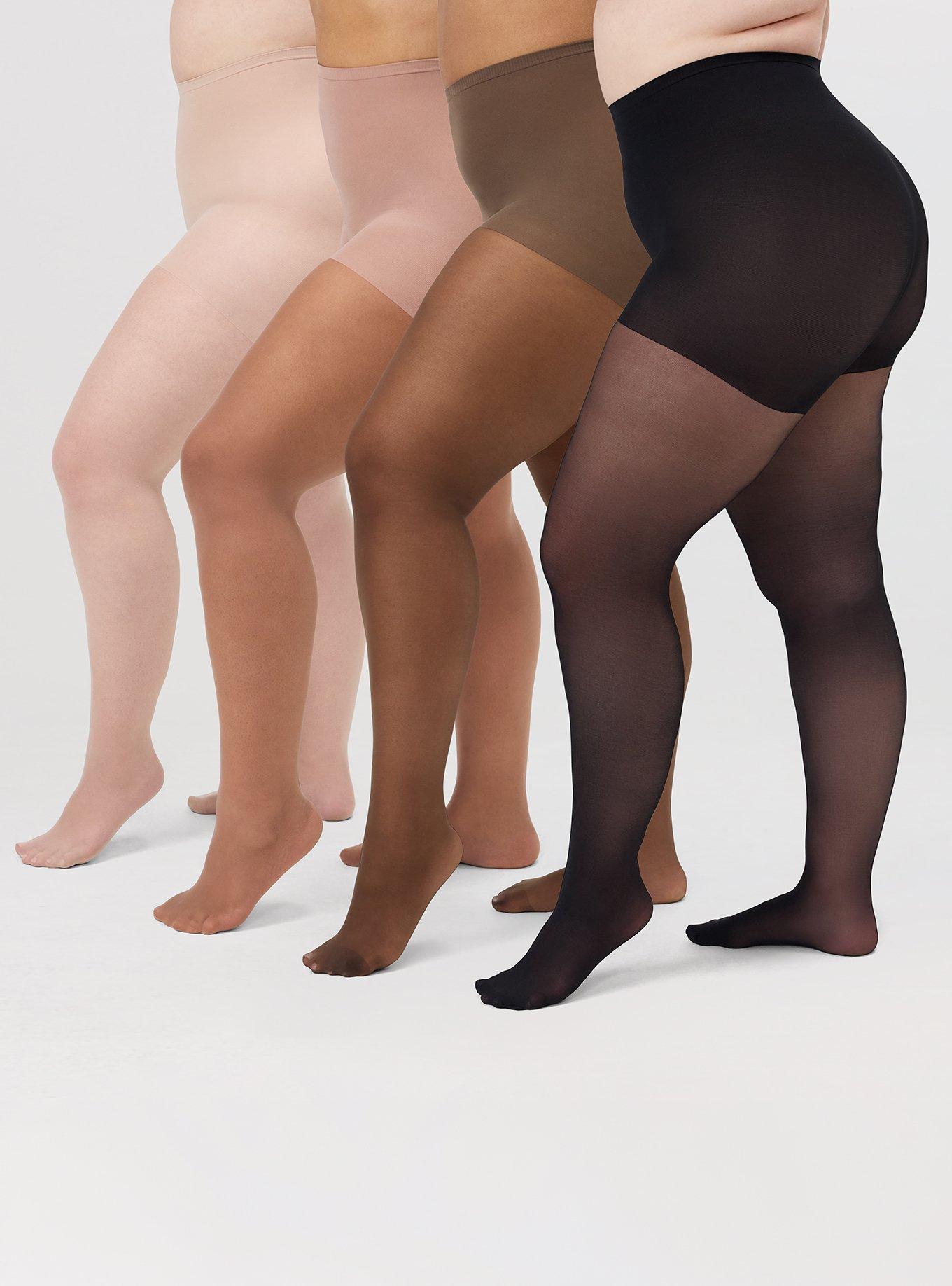Control Top Sheer Tights, DARK BROWN, alternate