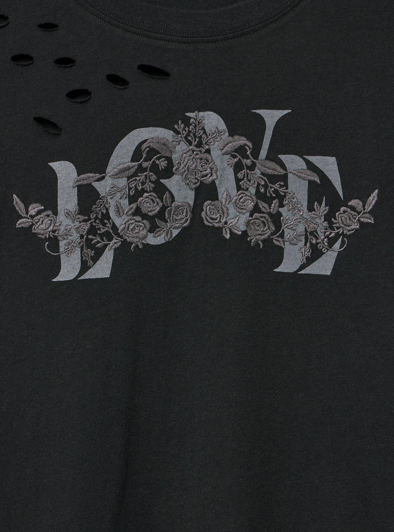 Oversized Destructed Tunic Tee