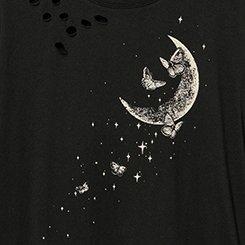 Oversized Heritage Jersey Destruction Tunic Tee, DUSTY MOON DEEP BLACK, swatch