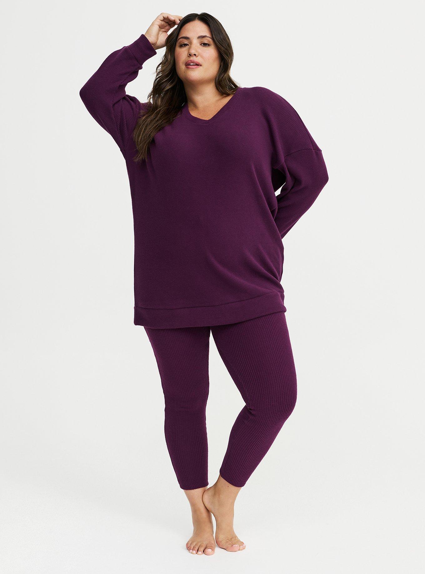 Rib Scoop V-Neck Lounge Tunic