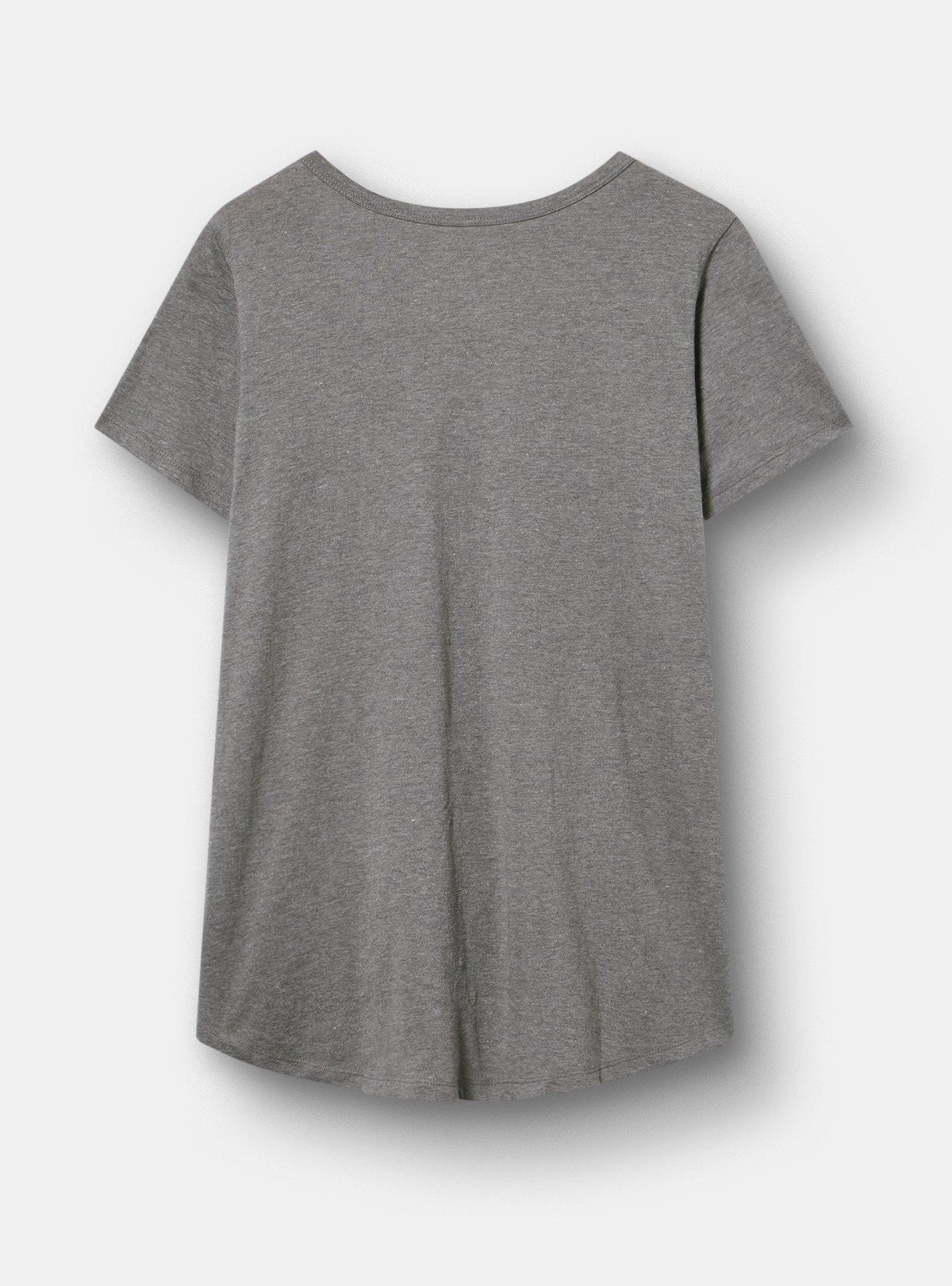 Girlfriend Signature Jersey V-Neck Tee, SERIOUSLY MD HEATHER GRAY, alternate