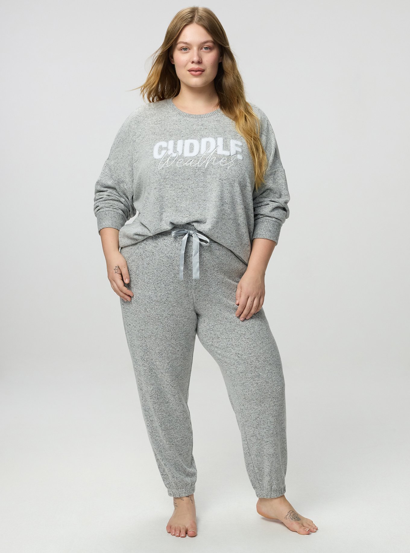Super Soft Plush Relaxed Lounge Jogger, MED HEATHER GREY, alternate