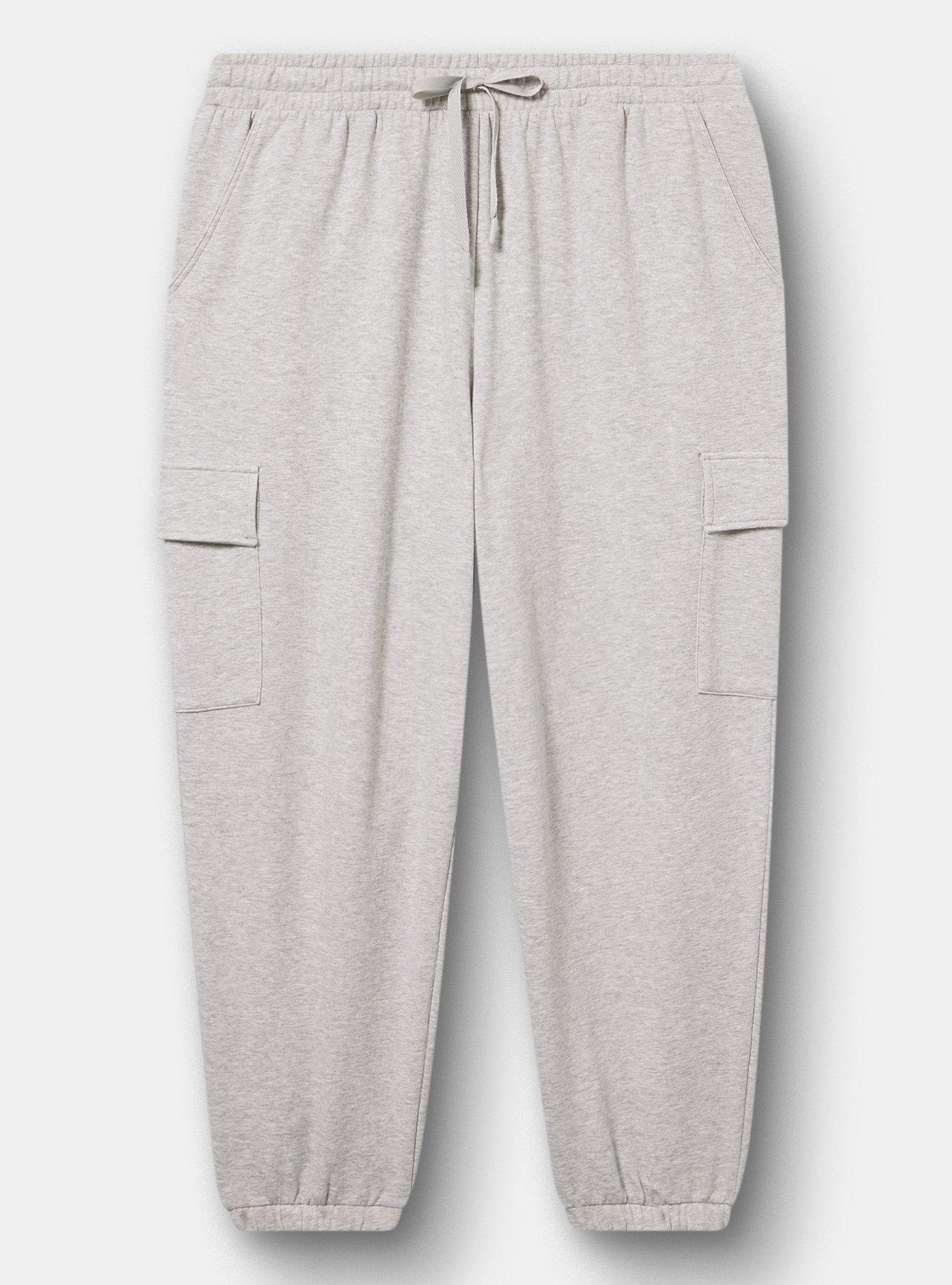 TRU Everyday Fleece Relaxed Cargo Active Jogger, LIGHTEST HEATHER GREY, hi-res