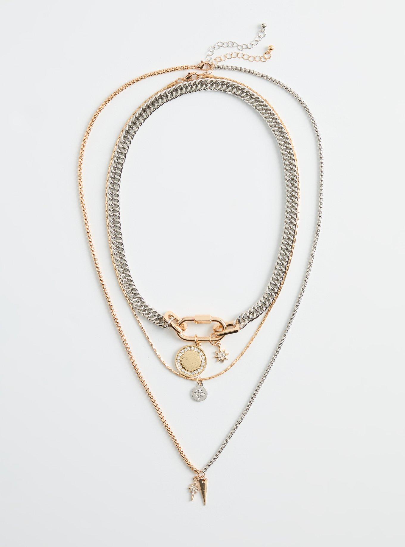 Carabiner Link Layered Necklace