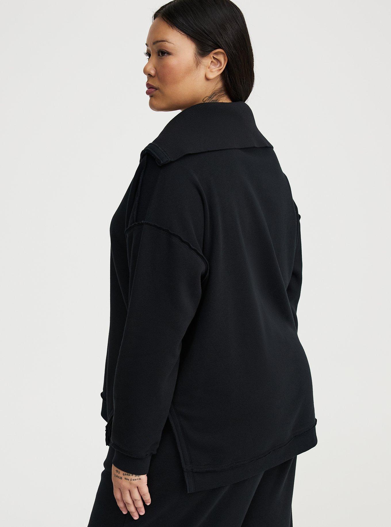 Fleece V-Neck Sweatshirt