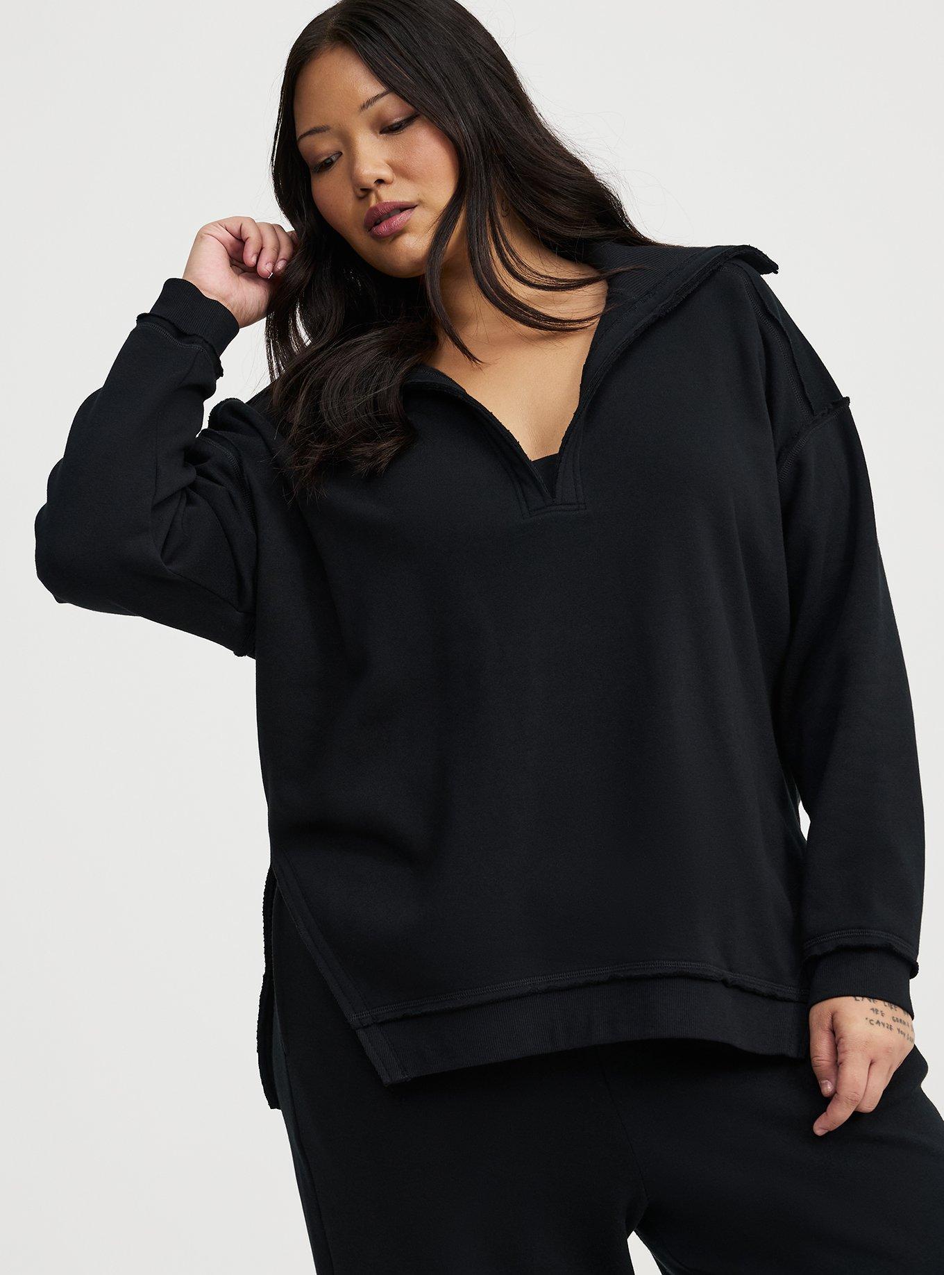 Fleece V-Neck Sweatshirt