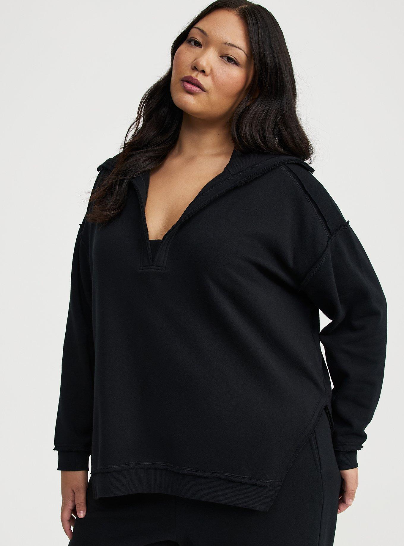 Fleece V-Neck Sweatshirt