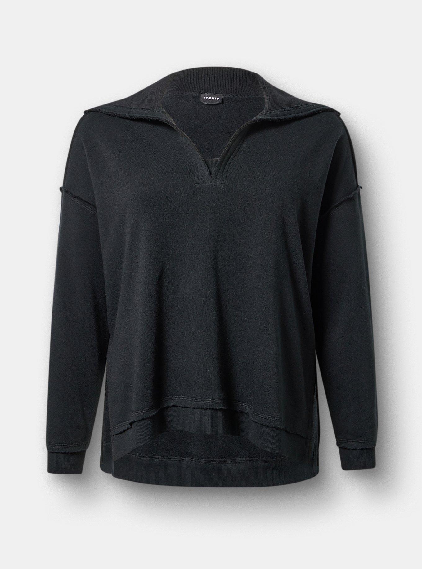 Fleece V-Neck Sweatshirt