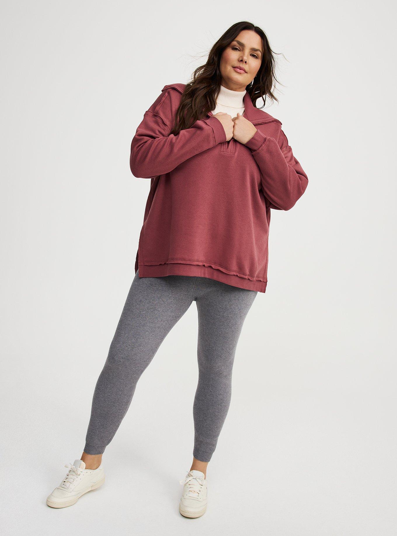 Fleece V-Neck Sweatshirt