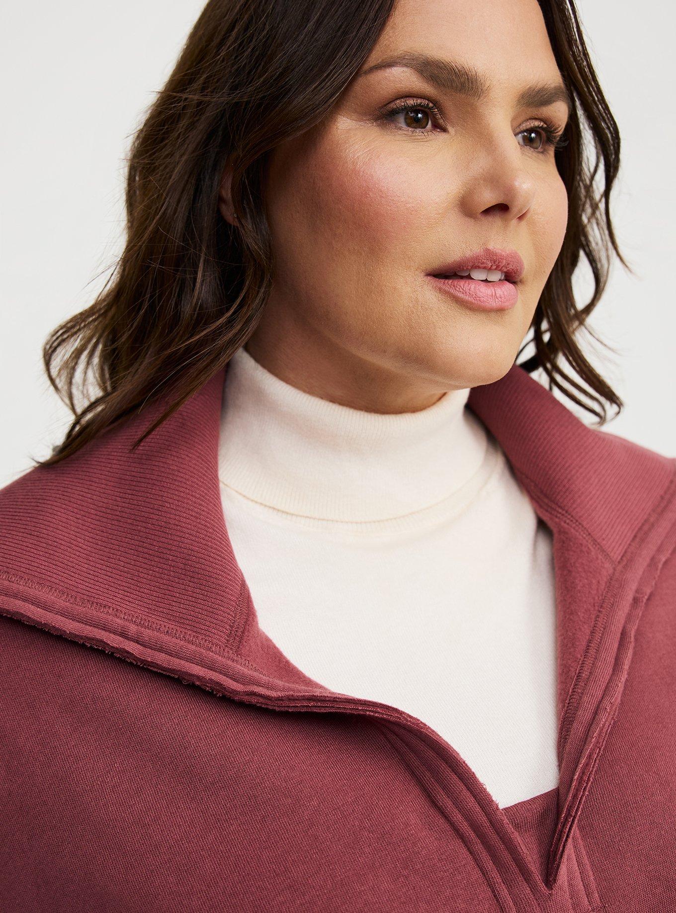 Fleece V-Neck Sweatshirt