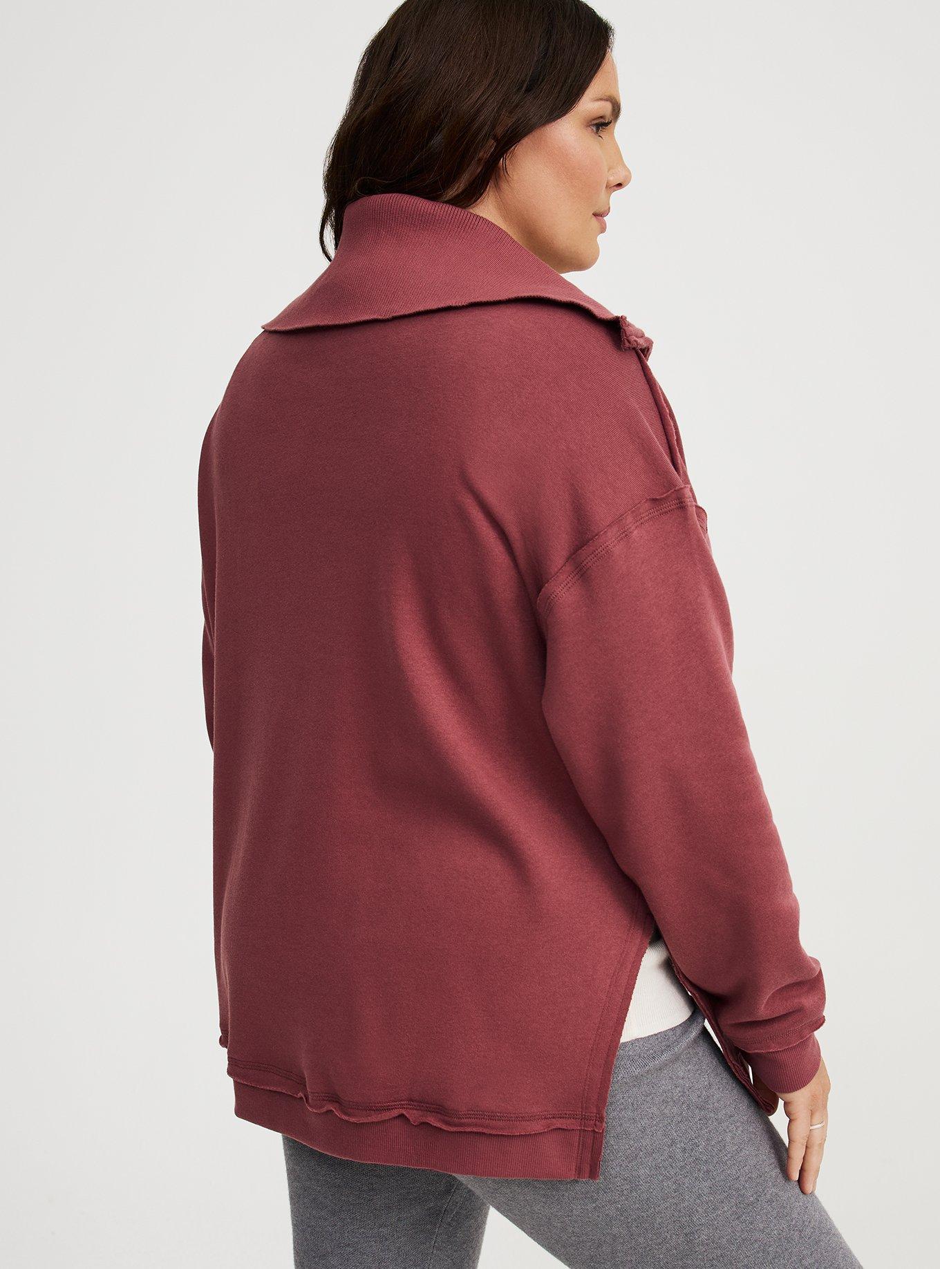 Fleece V-Neck Sweatshirt