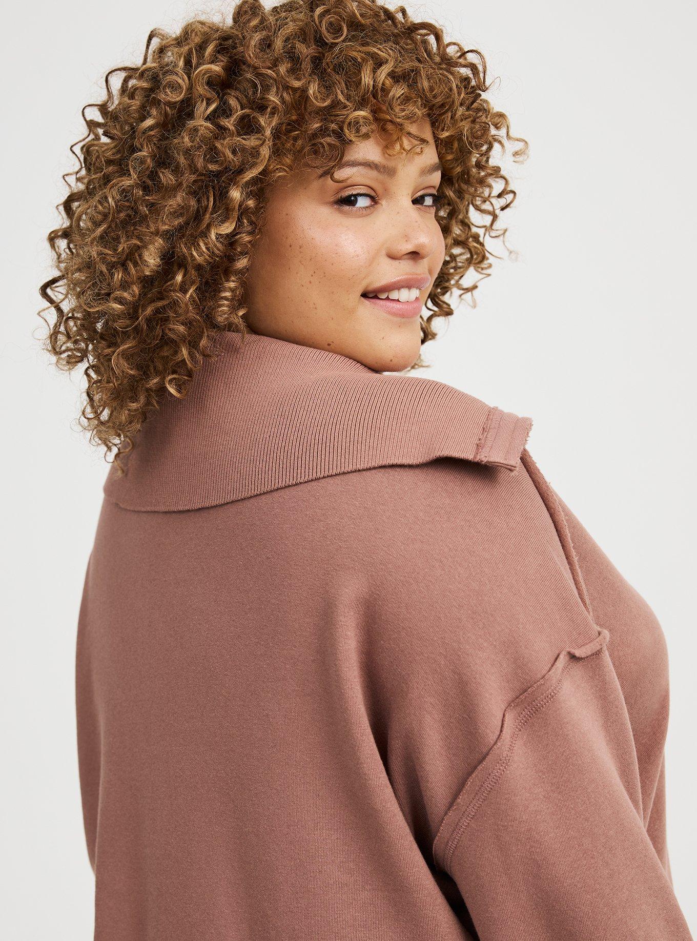 Fleece V-Neck Sweatshirt