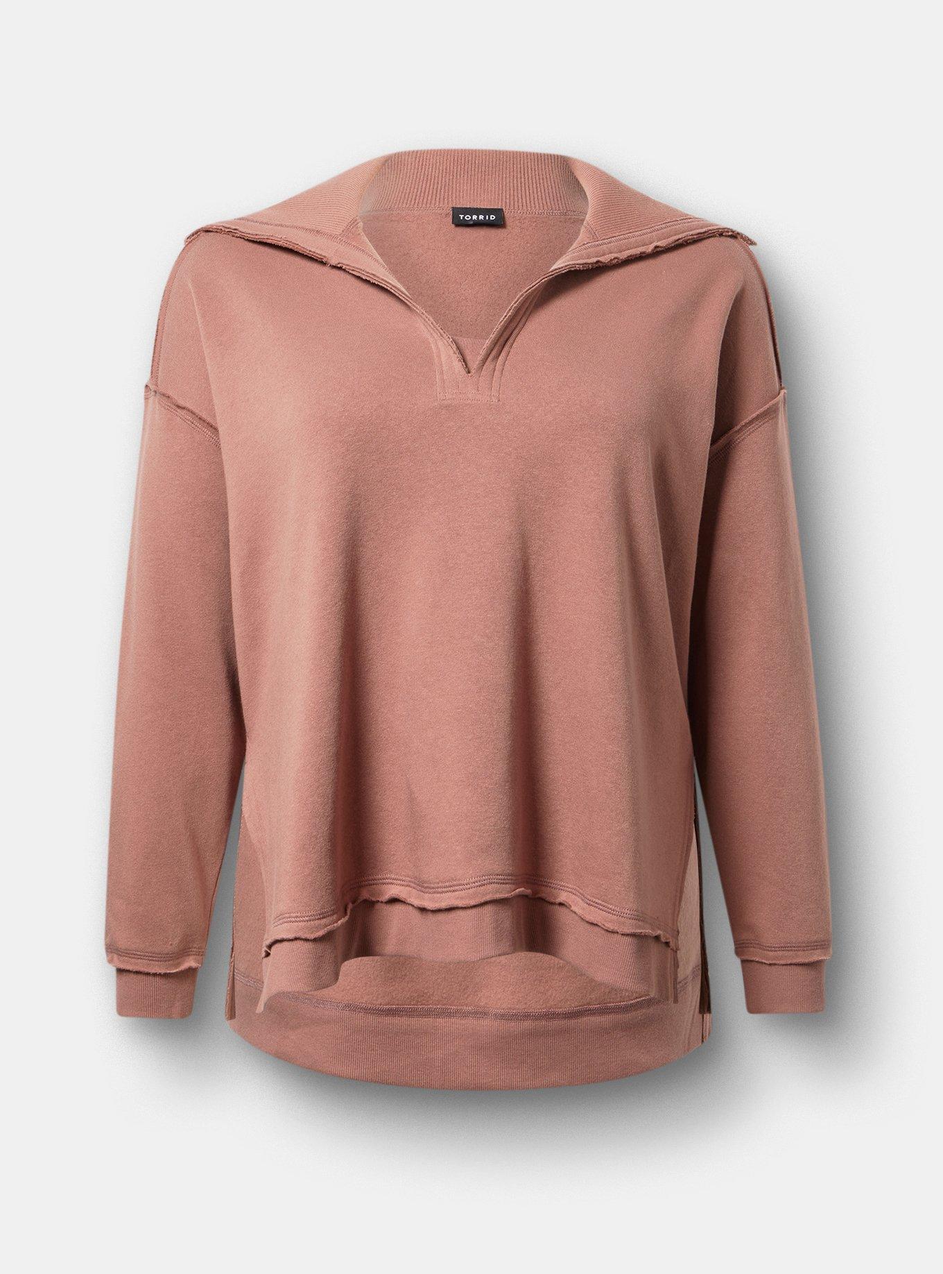 Plus Size - Fleece V-Neck Sweatshirt - Torrid