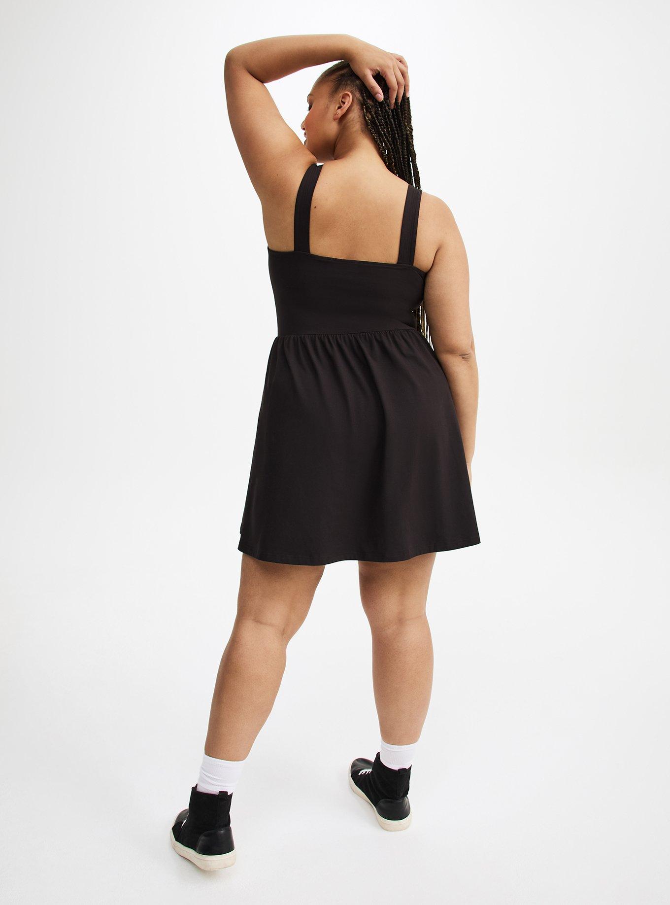 princess polly baby blue dress Women's Tennis Dress With Built In Shorts Athletic Dresses Sleeveless Boat Neck Active Workout Skort Dress Black / XL main image 0