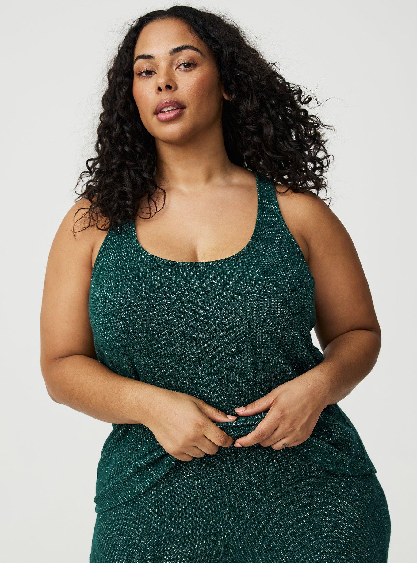 Shimmer Rib Racerback Lounge Tank