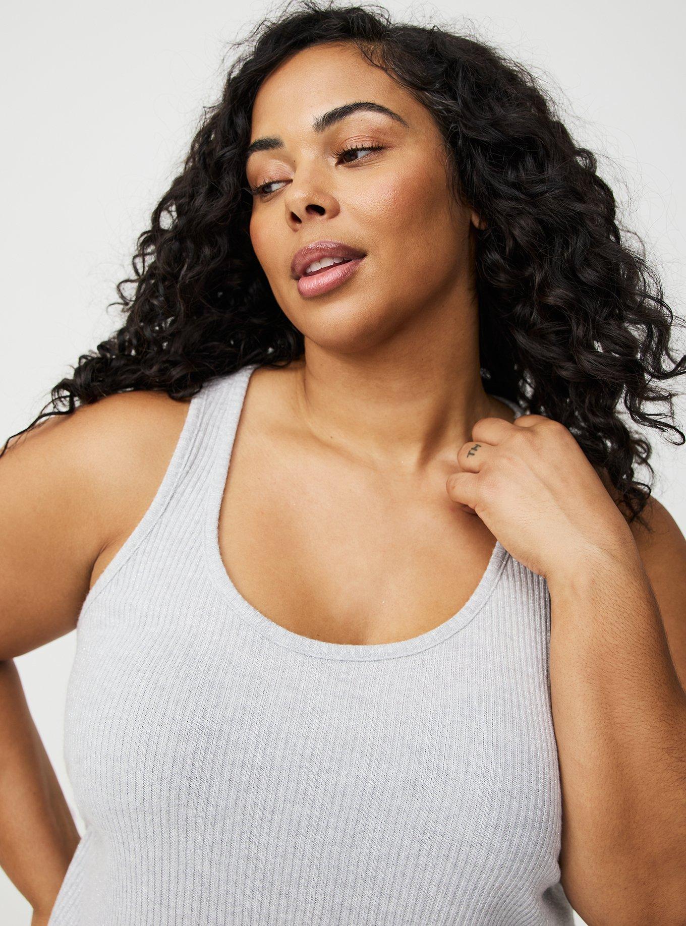 Shimmer Rib Racerback Lounge Tank