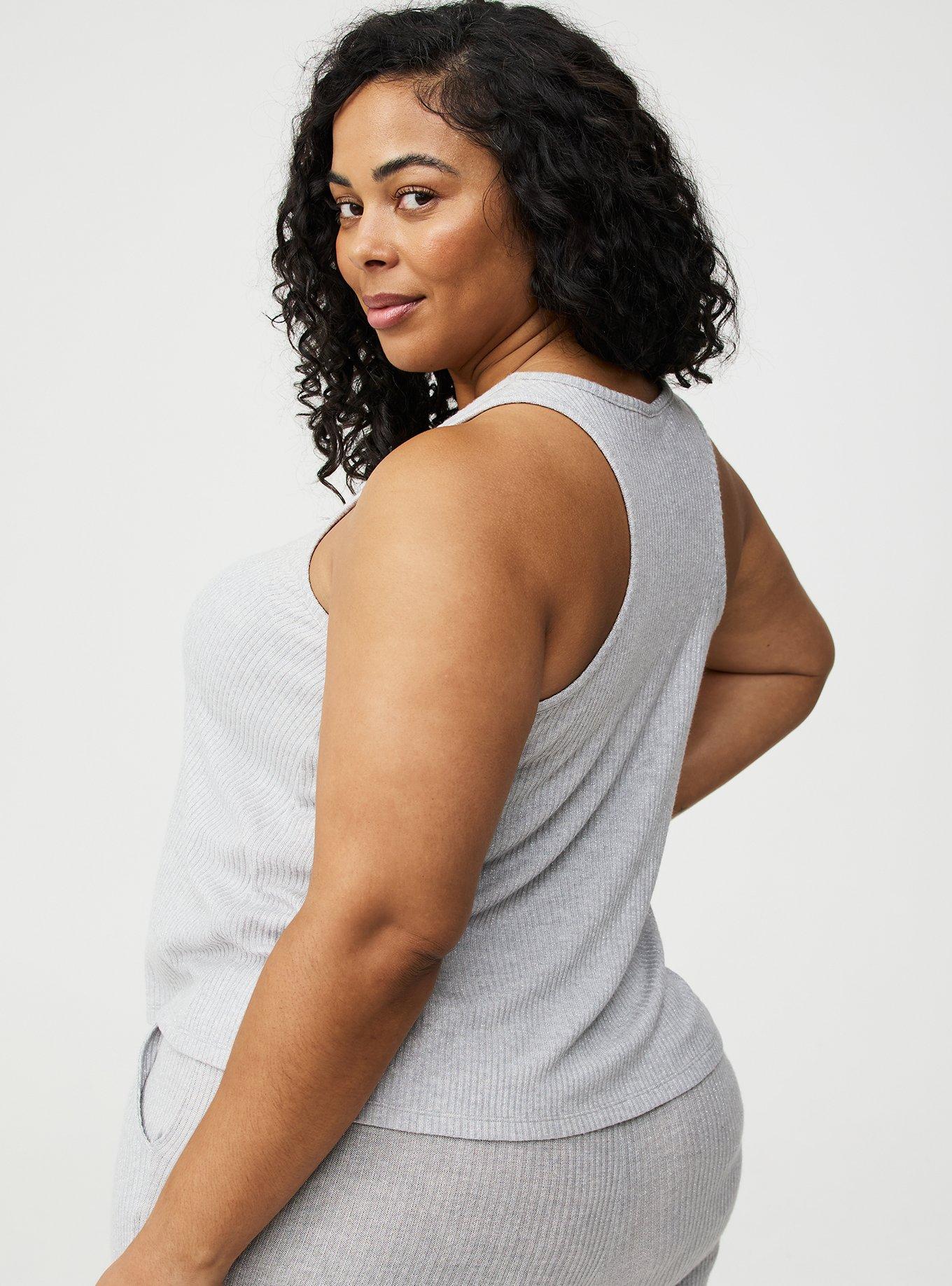 Shimmer Rib Racerback Lounge Tank