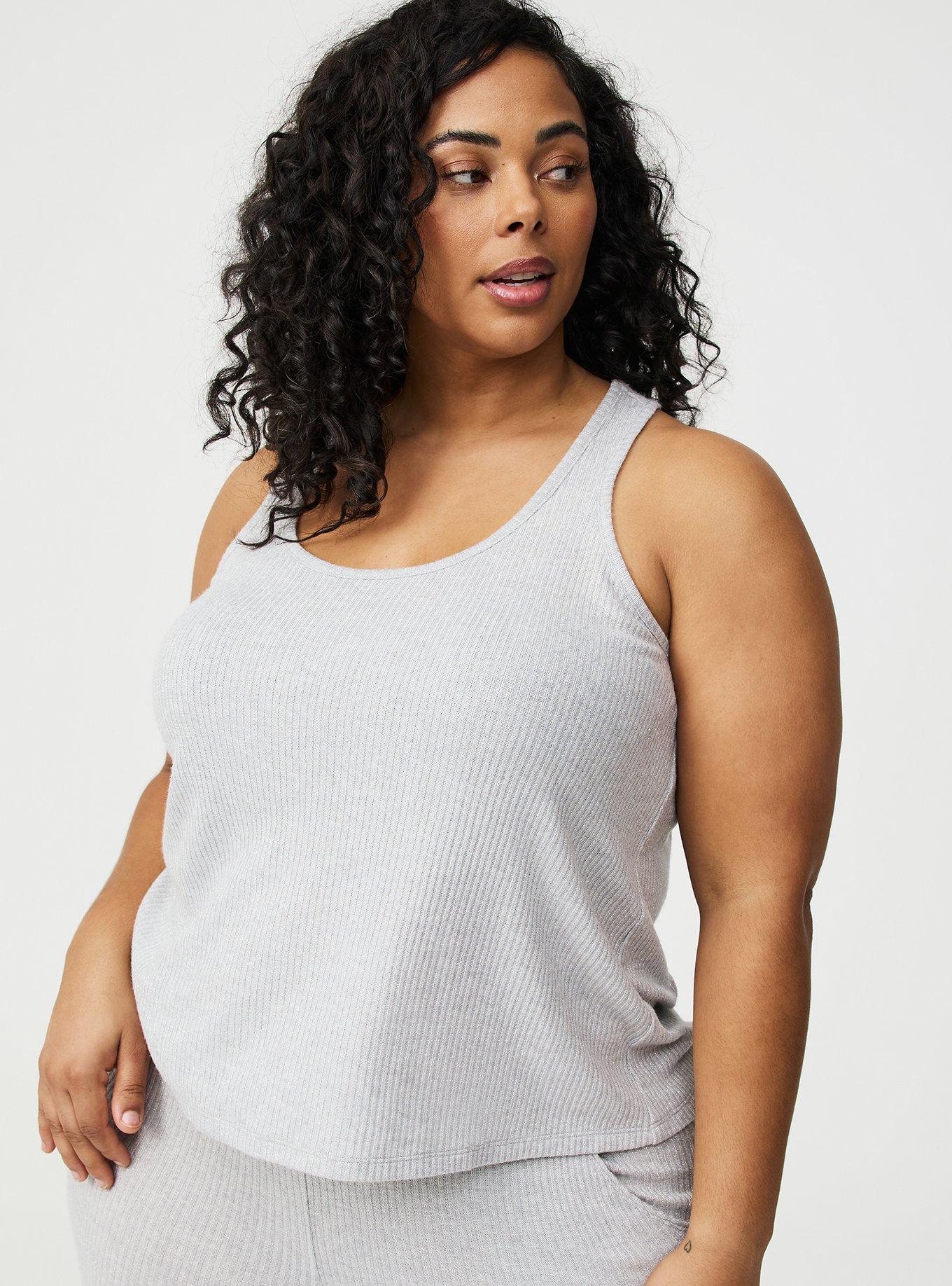 Shimmer Rib Racerback Lounge Tank