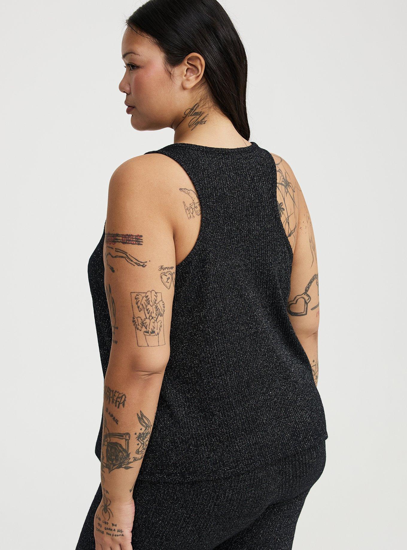Shimmer Rib Racerback Lounge Tank