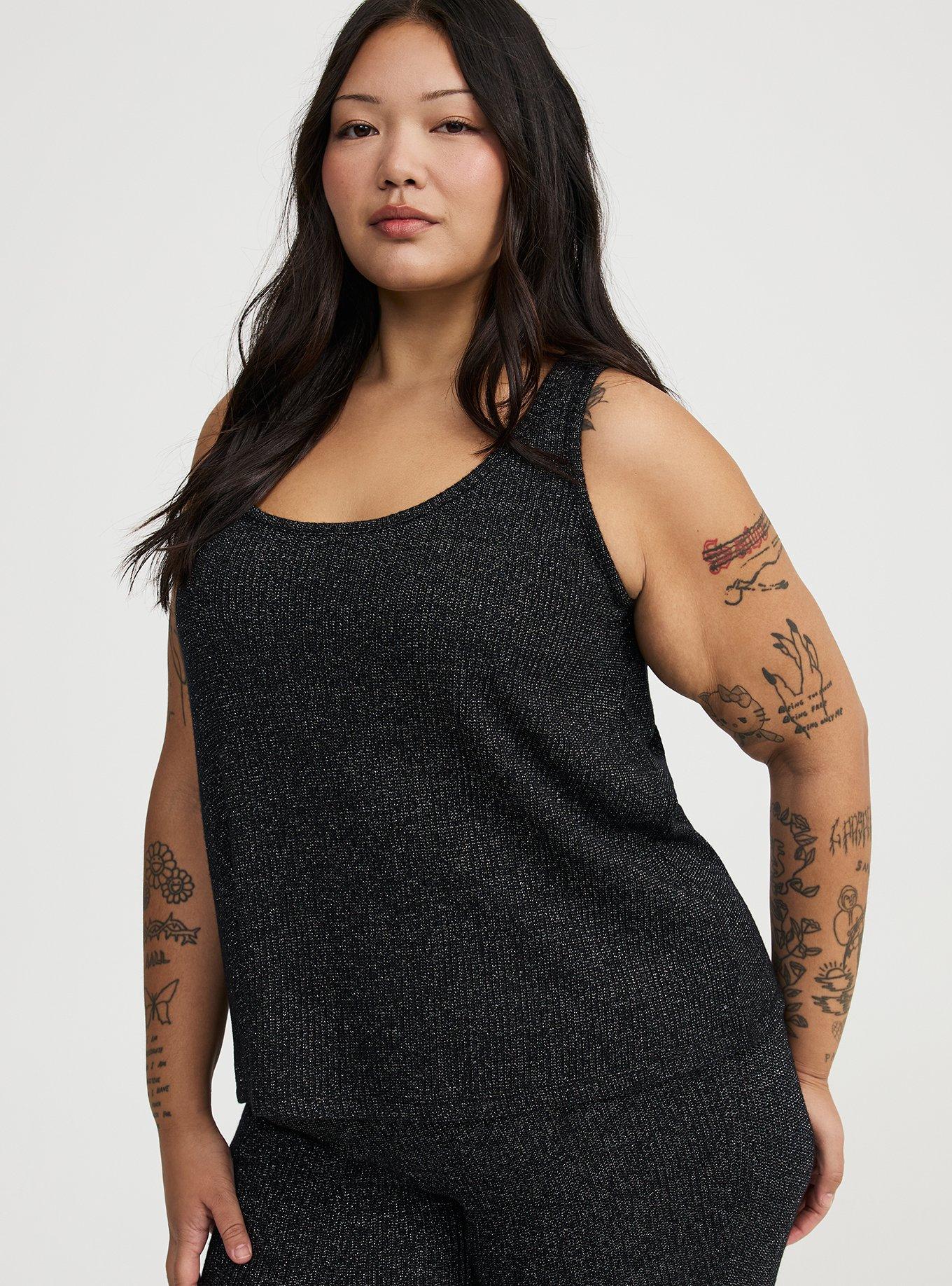 Shimmer Rib Racerback Lounge Tank