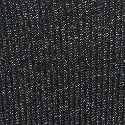 Plus Size Shimmer Rib Racerback Lounge Tank, DEEP BLACK WITH SILVER SHIMMER, swatch