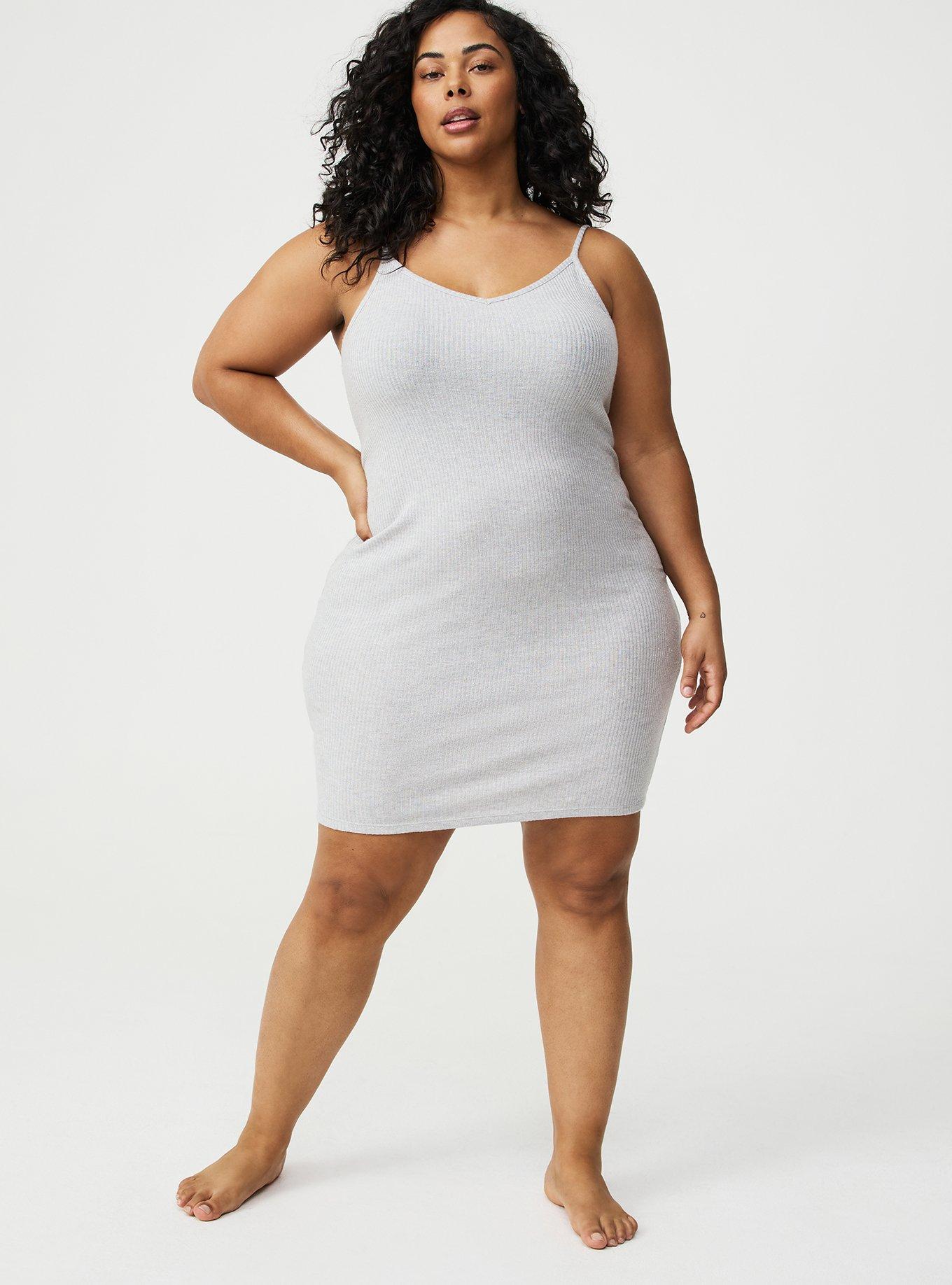 Plus Size - Shimmer Rib Midi Lounge Dress - Torrid