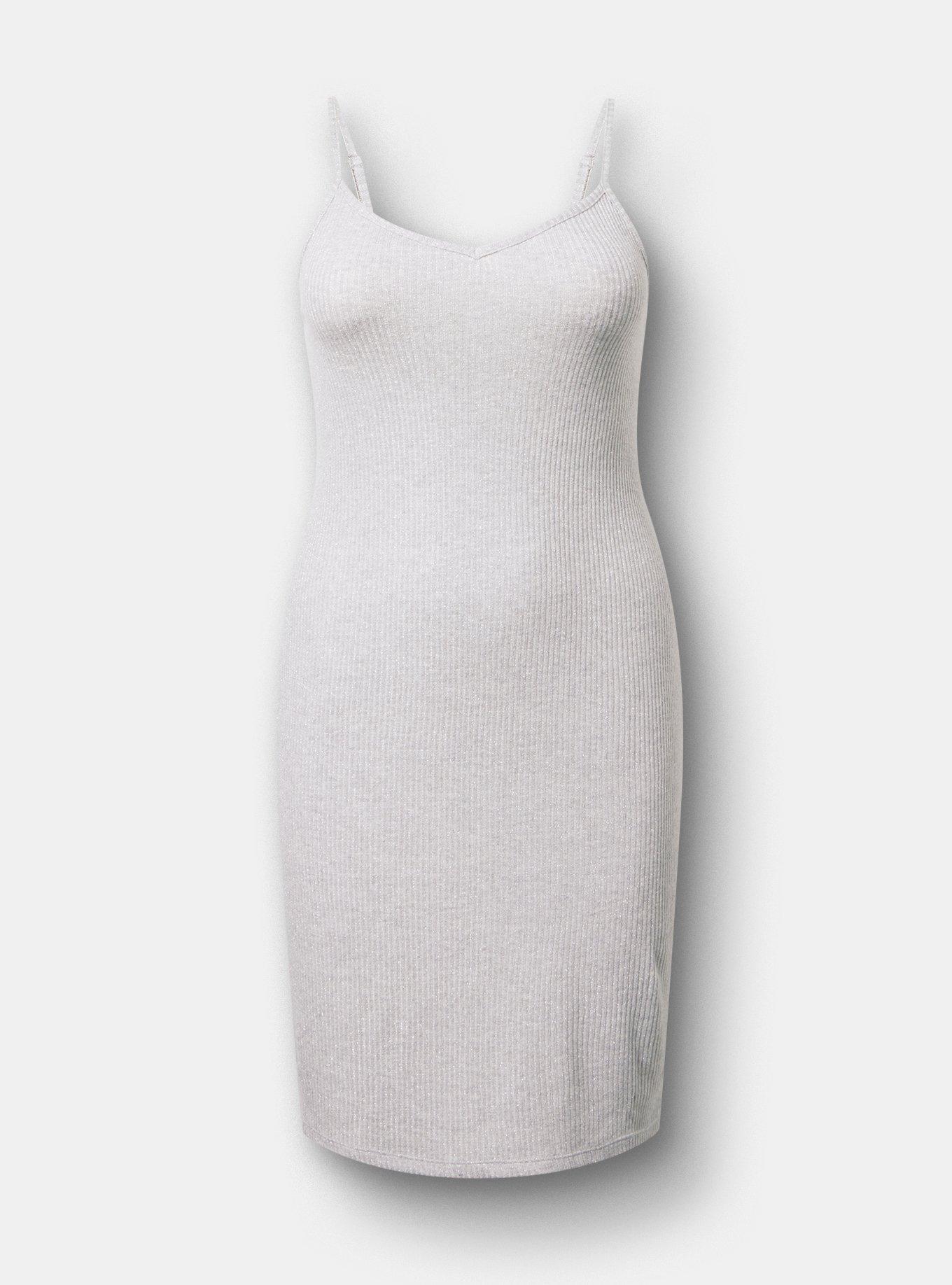 Shimmer Rib Midi Lounge Dress